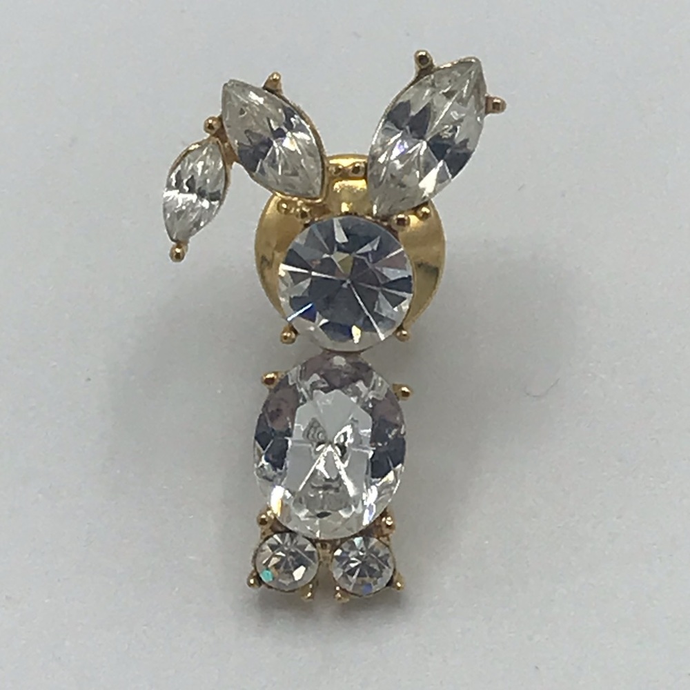 Crystal Bunny Rabbit Pin
